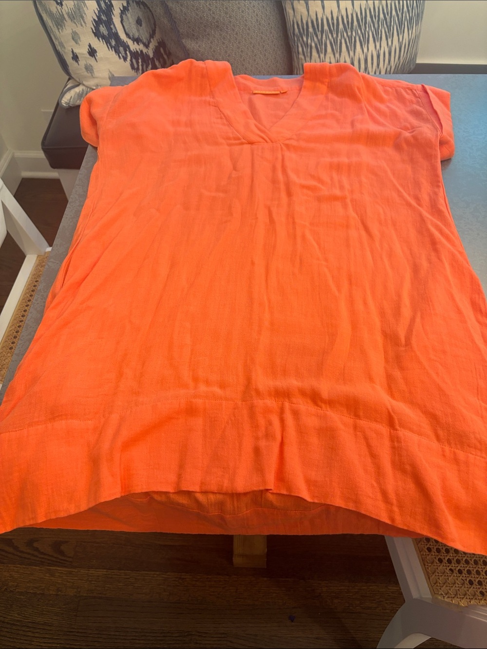 Oliphant Orange Linen Dress
